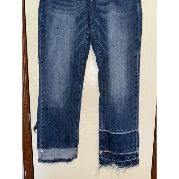 JUDY BLUE Straight Leg Fit JB8418 Tiered Ankle Hem Blue Denim Jeans Size 9/29 - Picture 5 of 11